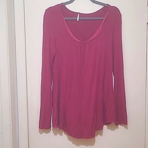 Tresics Juliet style tunic top with free  cami cranberry burgundy size M
